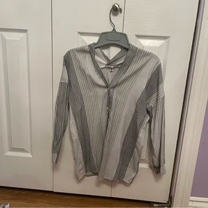 Happo Striped V-Neck Blouse